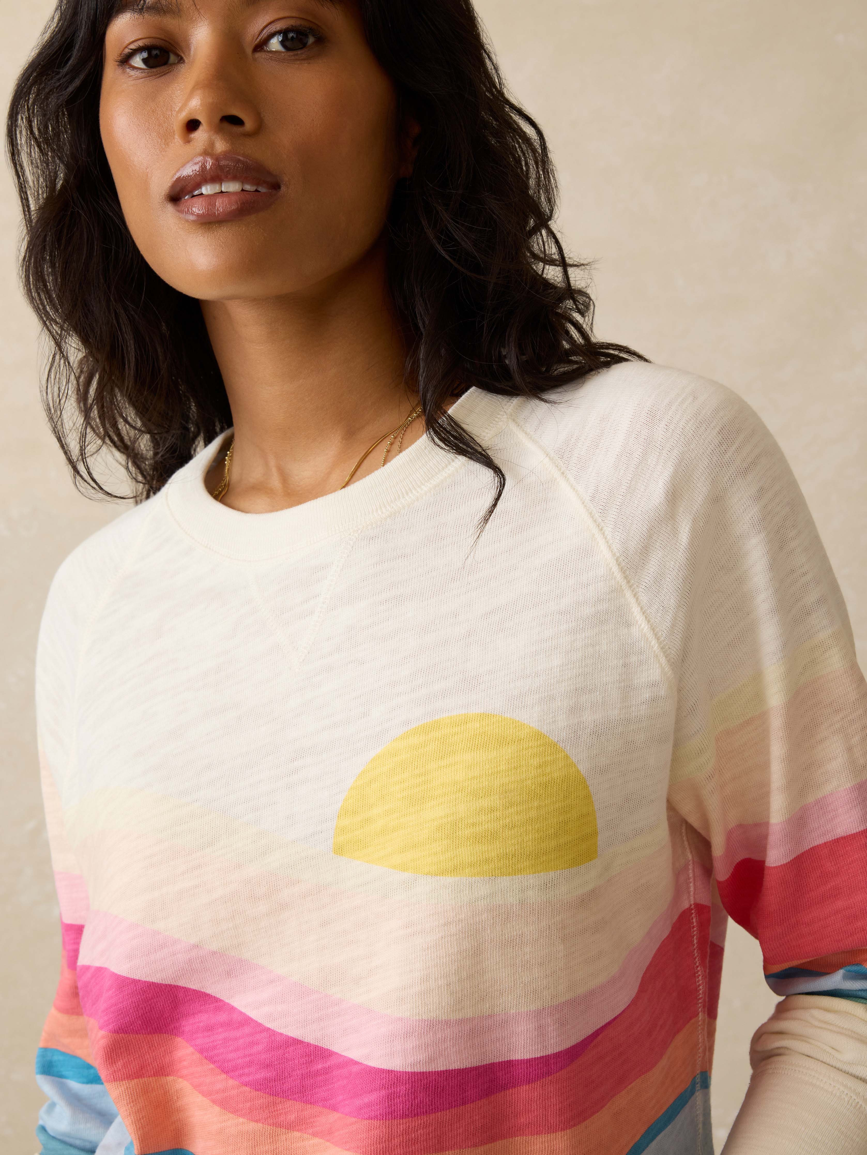 Sunwashed Slub Crewneck