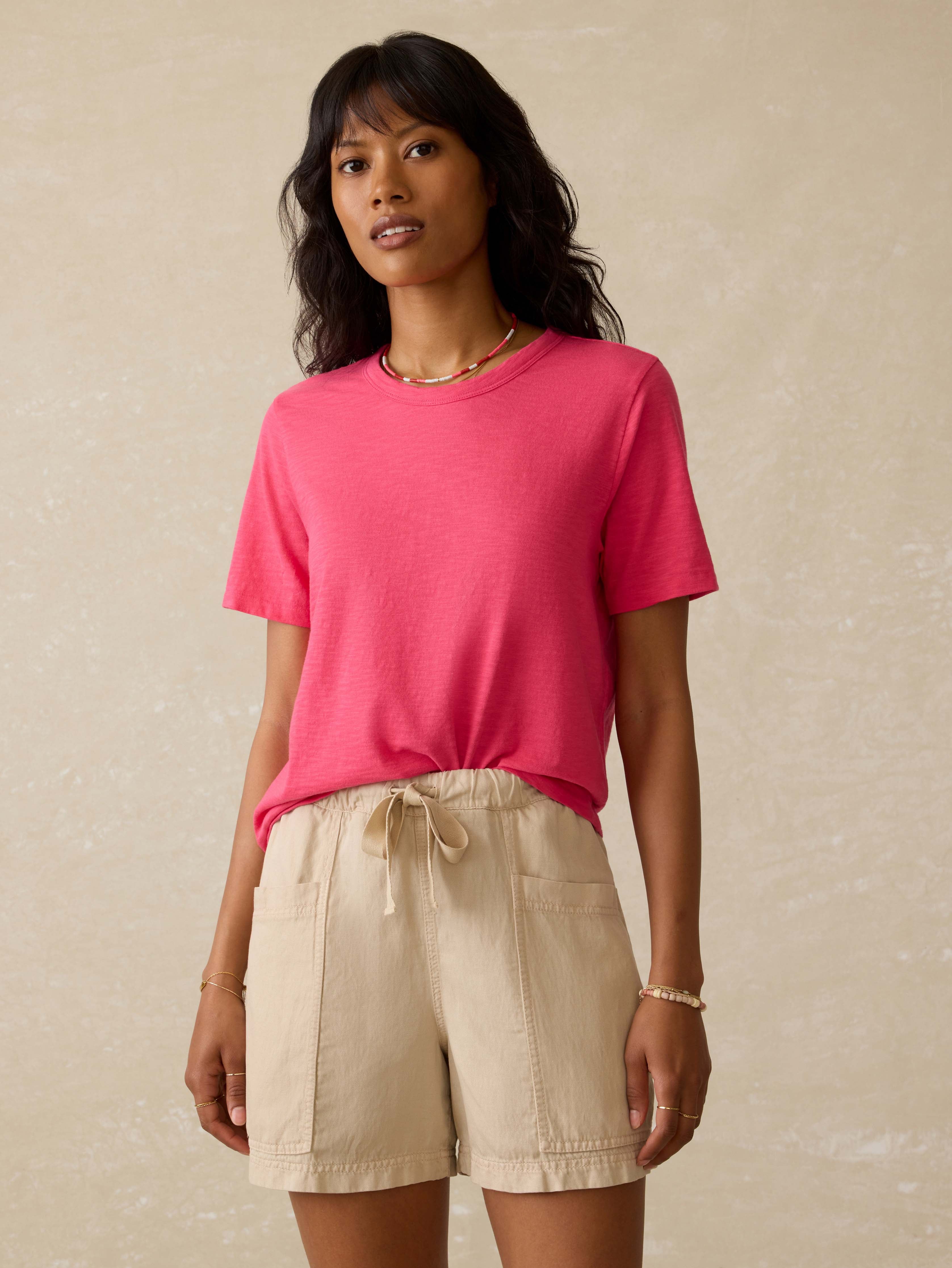 Sunwashed Regenerative Tee - Pink Flambe | Faherty Brand