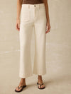 Stretch Terry Patch Pocket Ankle Pant - Egret