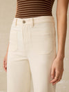 Stretch Terry Patch Pocket Ankle Pant - Egret