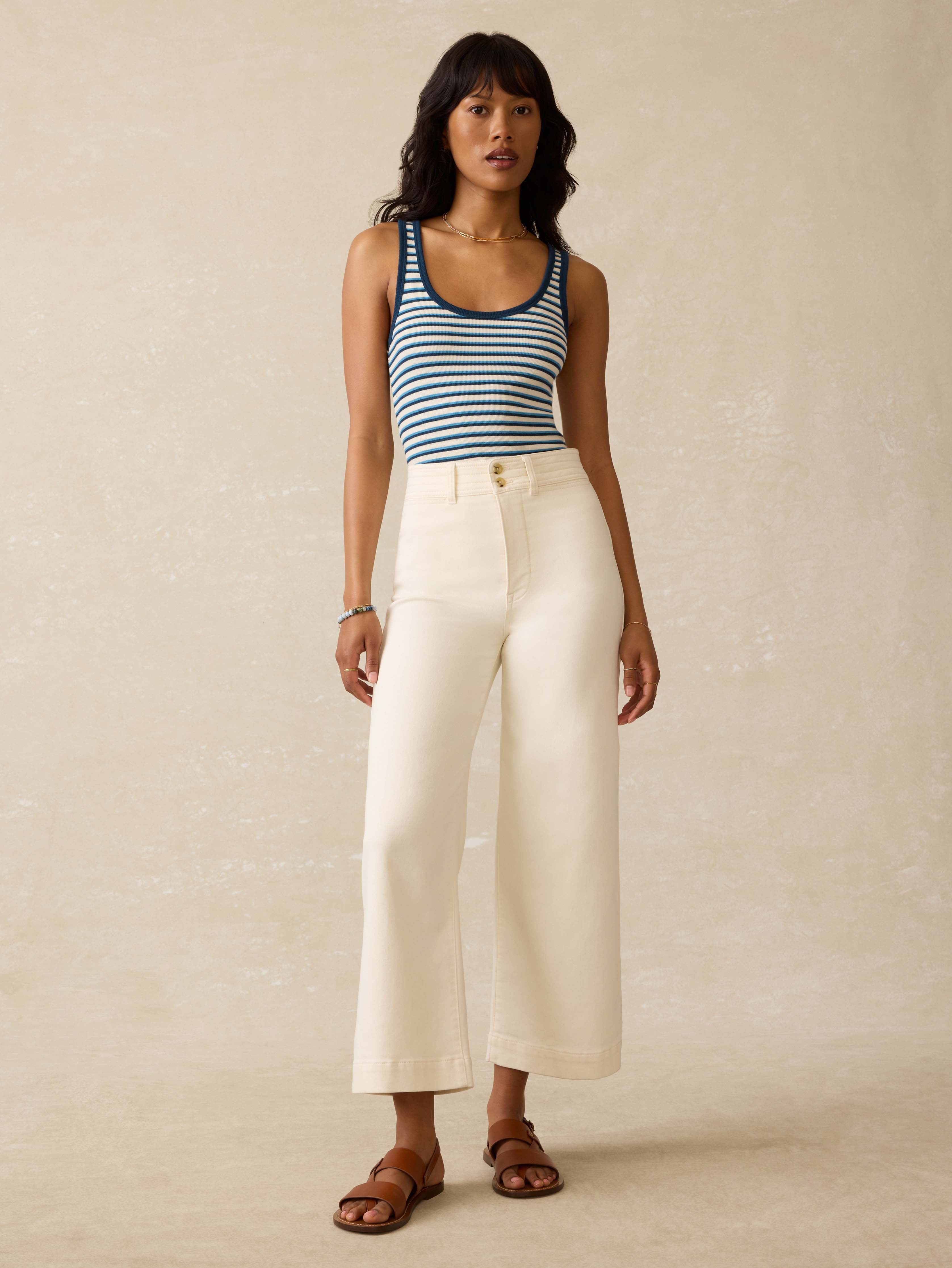 Featherweight Freestyle Tank - Titan Tides Stripe | Faherty Brand
