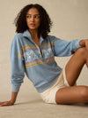 Cabana Towel Terry Quarter Zip - Palm Rainbow Beach