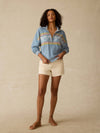 Cabana Towel Terry Quarter Zip - Palm Rainbow Beach