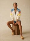 Cabana Towel Terry Quarter Zip - Sunrise Sail