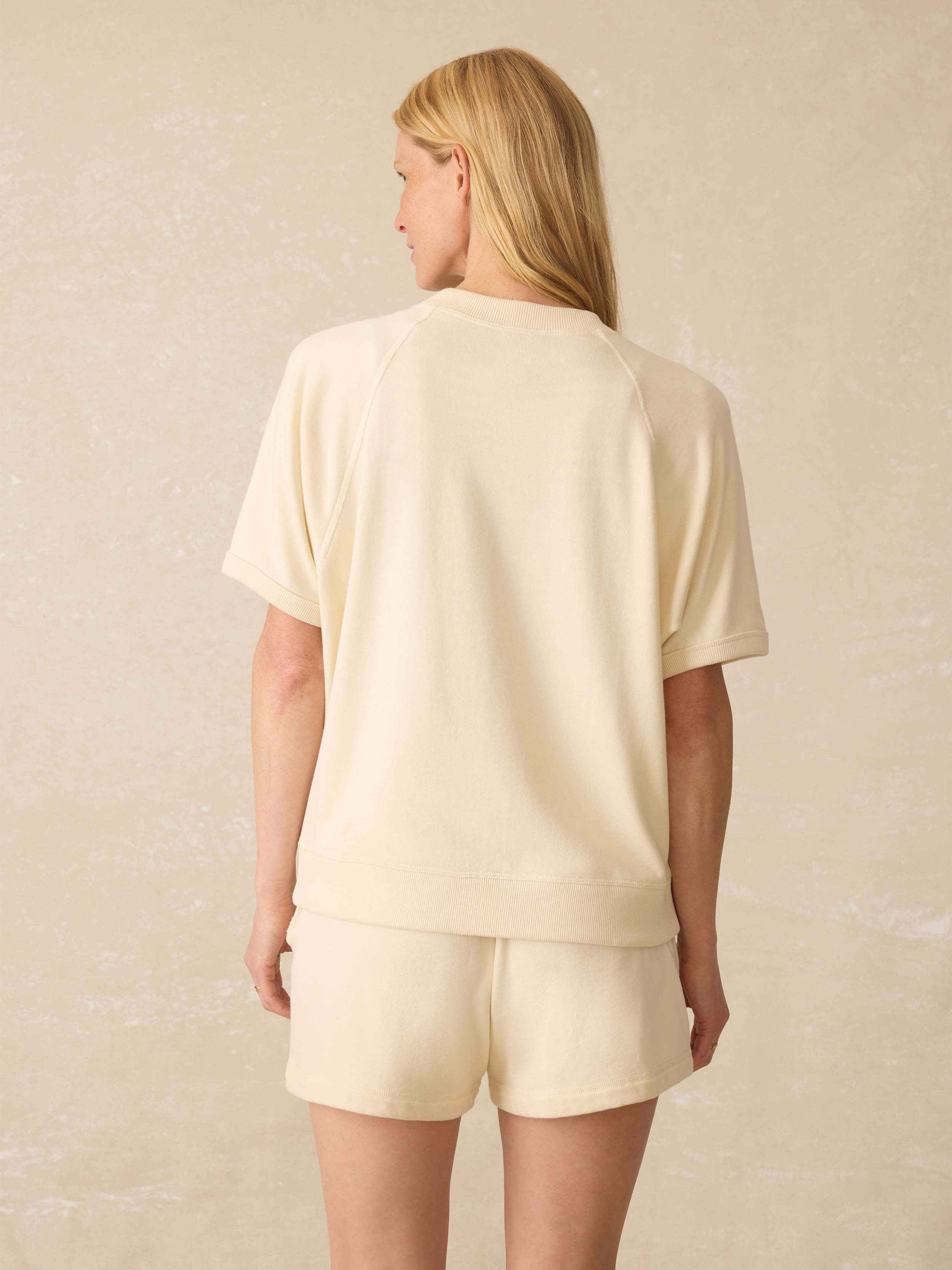 High Tide Terry Short-Sleeve Sweatshirt - Seedpearl