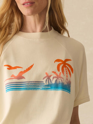 High Tide Terry Short-Sleeve Sweatshirt - Seedpearl