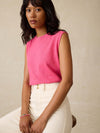 Sunwashed Midweight Organic Muscle Tank - Pink Flambe
