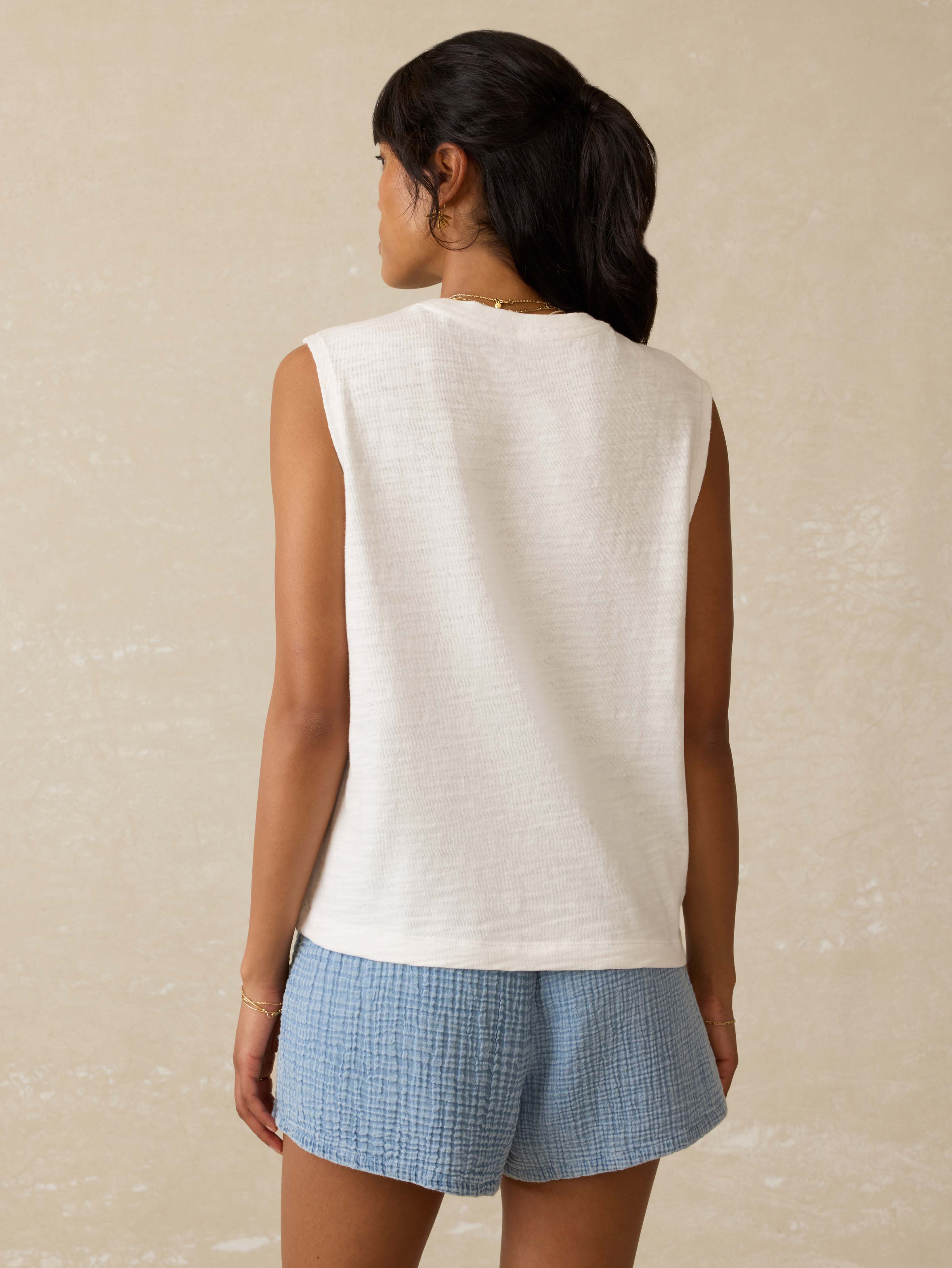Sunwashed Slub Muscle Tank