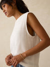 Sunwashed Slub Muscle Tank - White