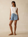 Sunwashed Slub Muscle Tank - White