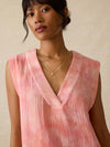 Dune Cotton Gauze Sleeveless Popover - Coral Skies Tie Dye