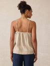 Riviera Linen Tank - Driftwood Stripe