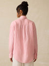Laguna Linen Relaxed Shirt - Pink Lucy Stripe