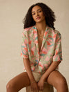Kanoa Camp Shirt - Watercolor Palms