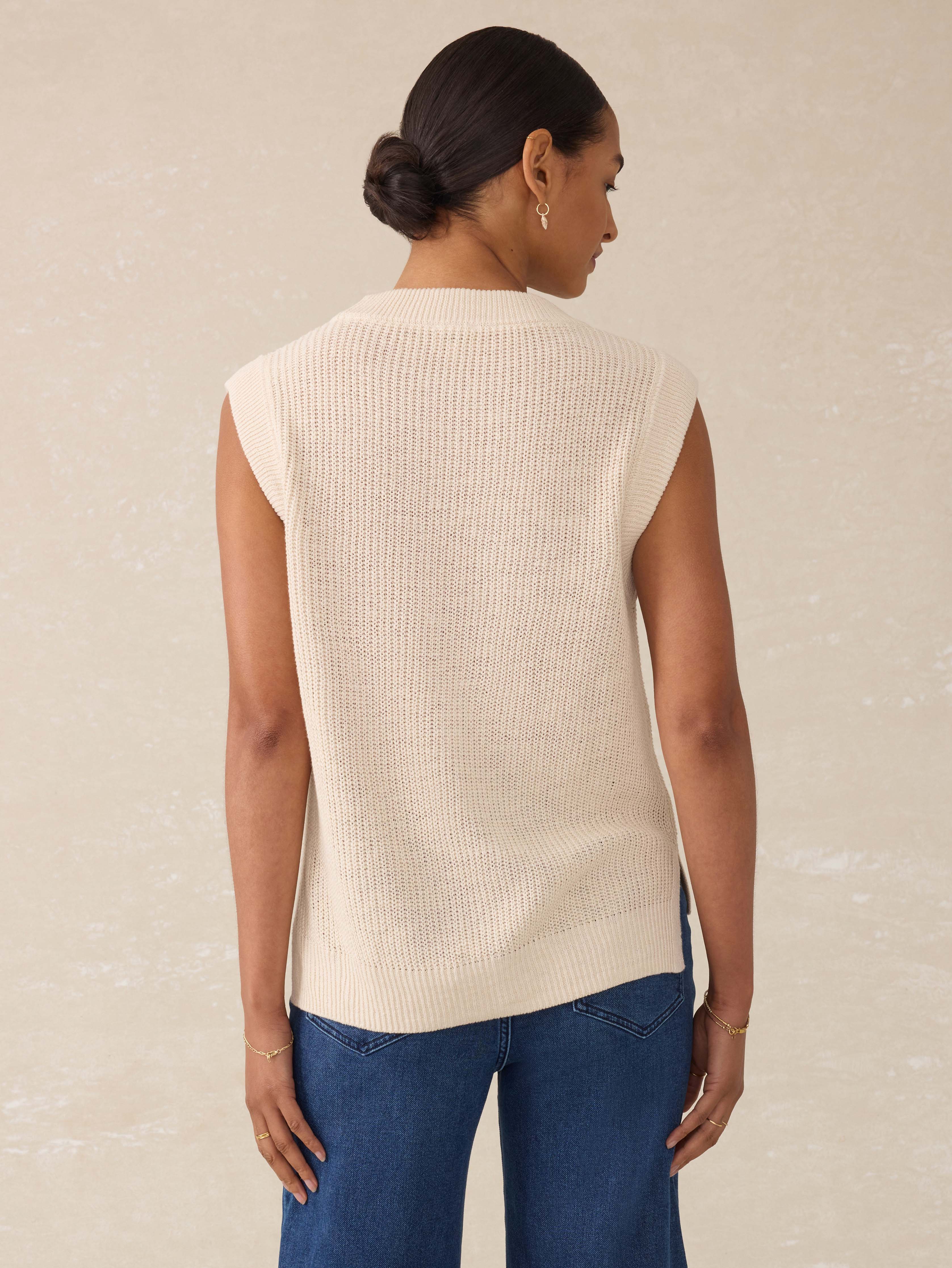 beige sweater tank