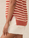 Miramar Linen Sweater Tank - Sandstone Stripe