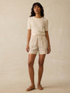 Miramar Linen Mini Rib Tee - Summer Sand