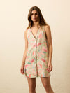 Alston Linen Dress - Watercolor Palms