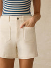Stretch Terry Patch Pocket Short - Egret