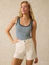 Stretch Terry Patch Pocket Short - Egret