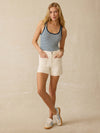 Stretch Terry Patch Pocket Short - Egret