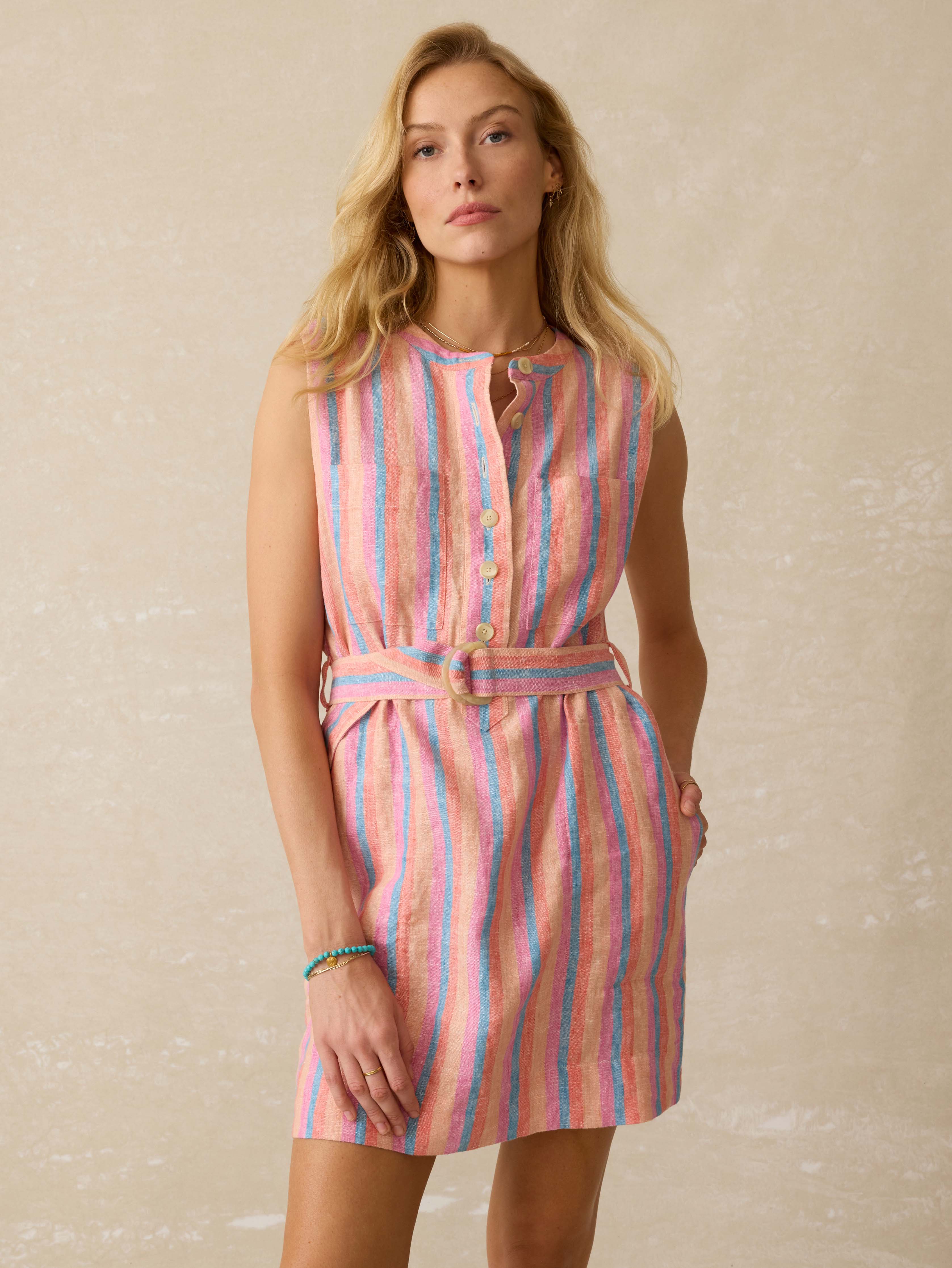 Avalon Dress - Cabana Multi Stripe