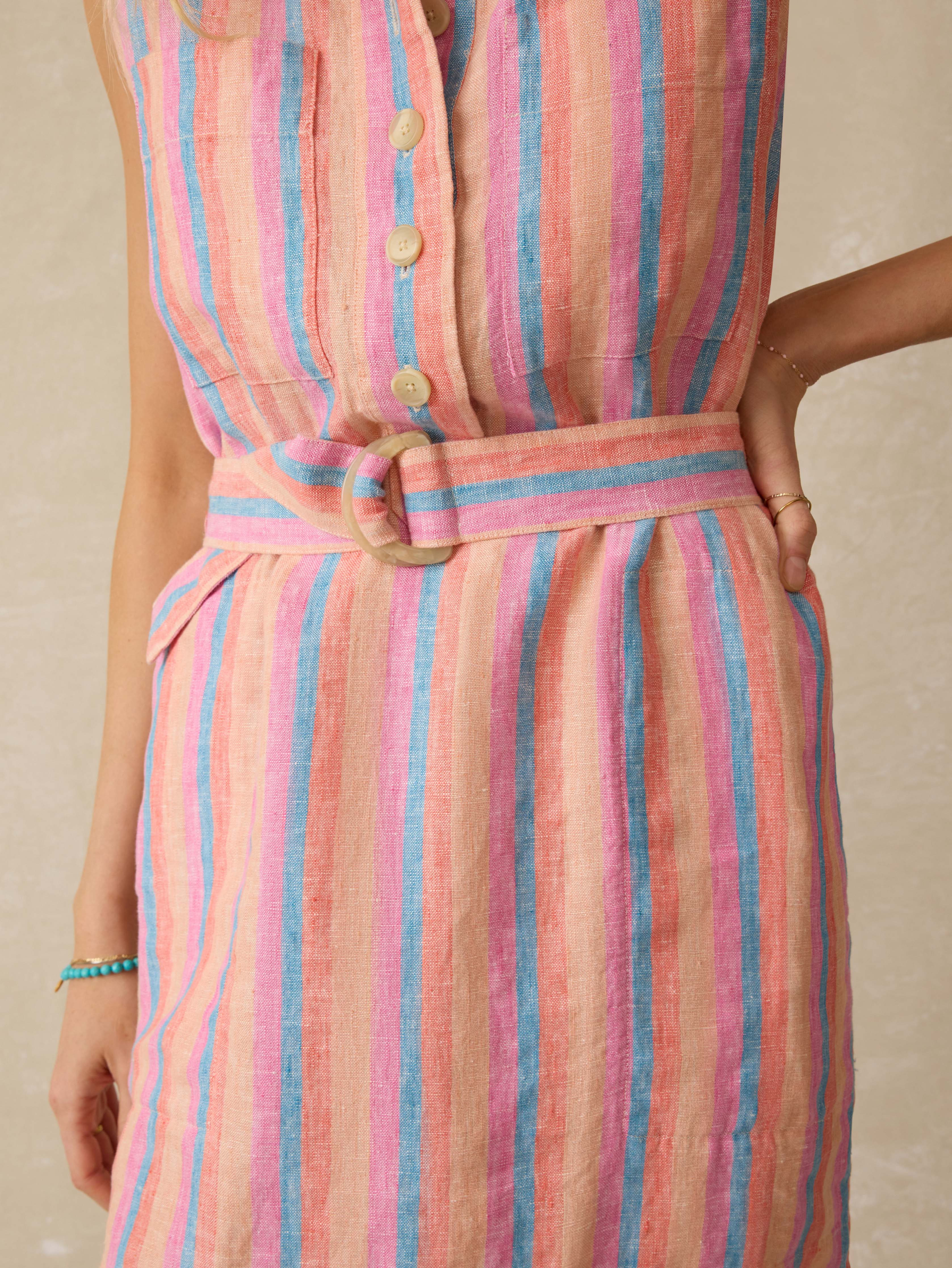 Avalon Dress - Cabana Multi Stripe