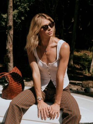 Paradise Pointelle Cami Cardigan - White