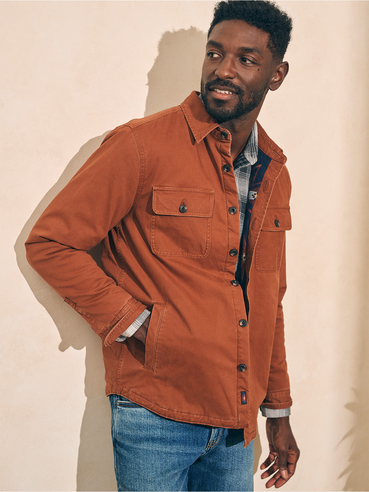 Faherty quilted sale barn coat