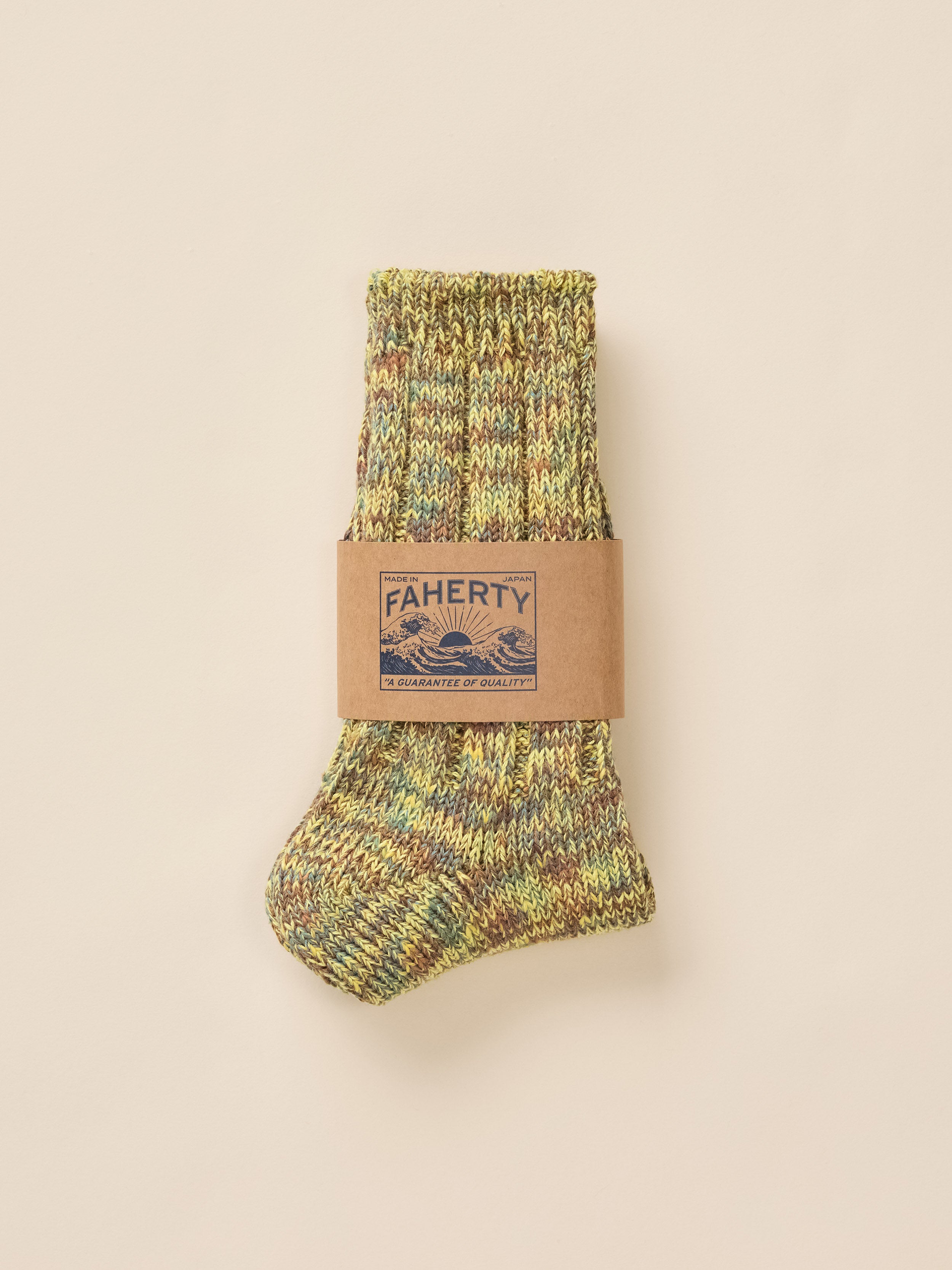 Japan Marled Socks - Golden Sage