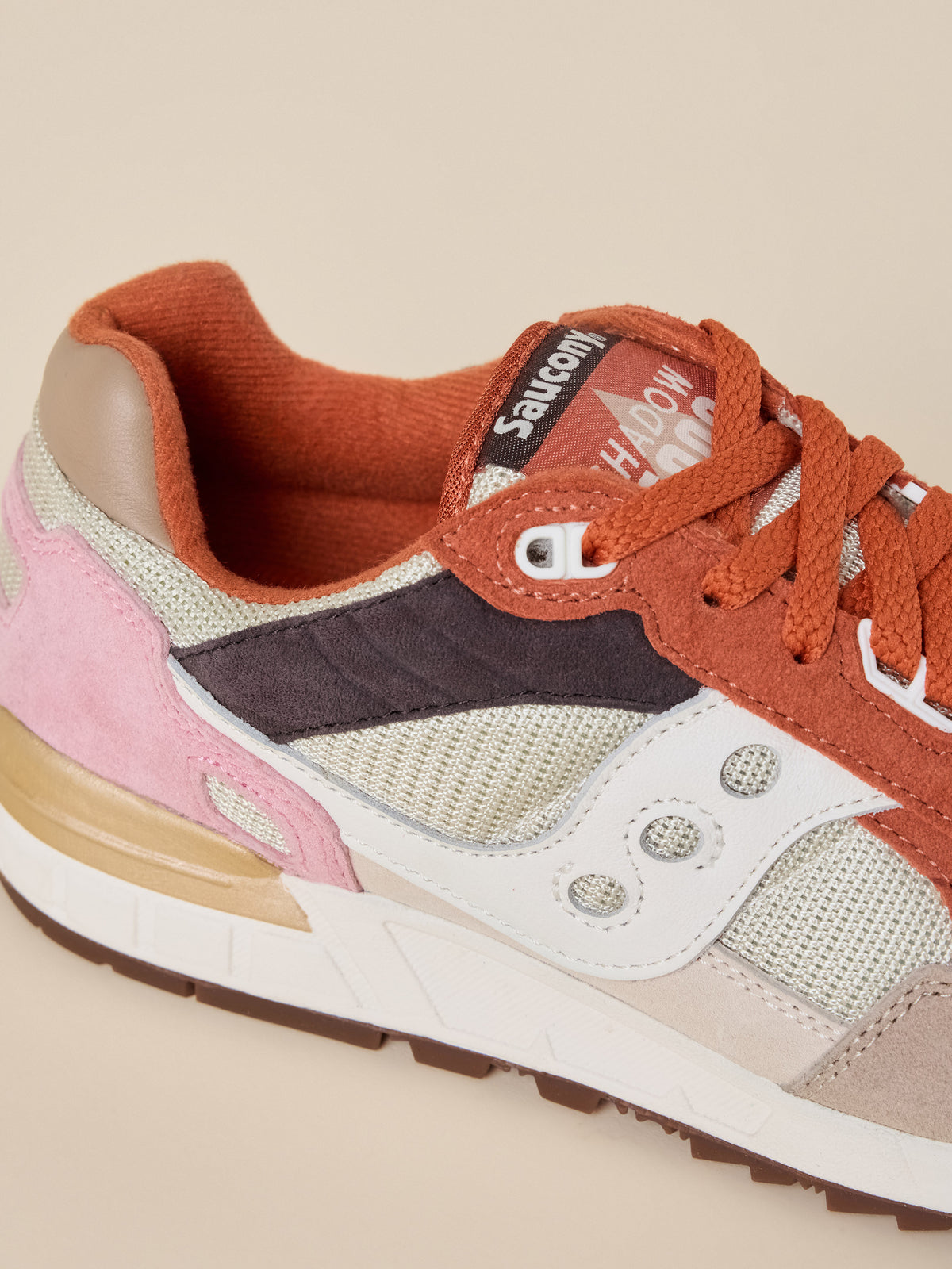 Close up of a multicolor Saucony sneaker, image 4 of 6