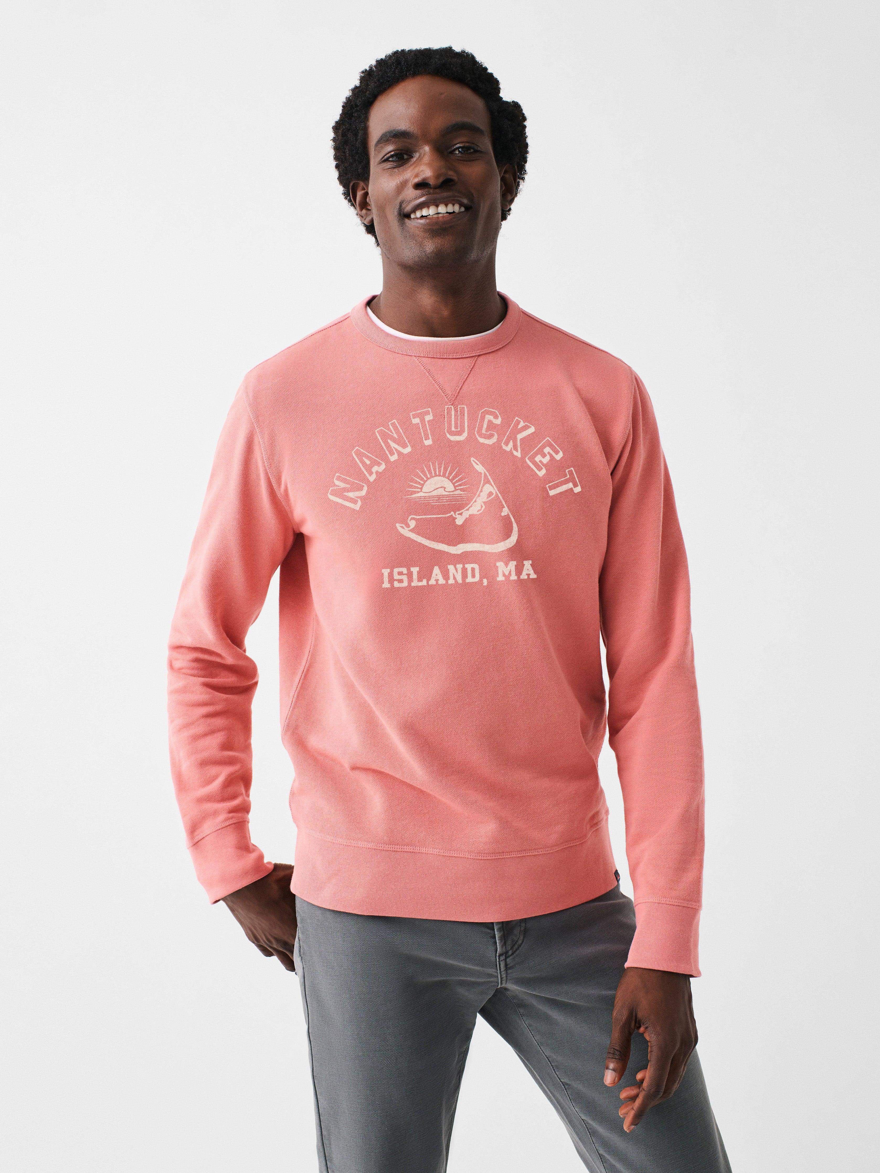 Nantucket Long-Sleeve Terry Crewneck - Faded Flag
