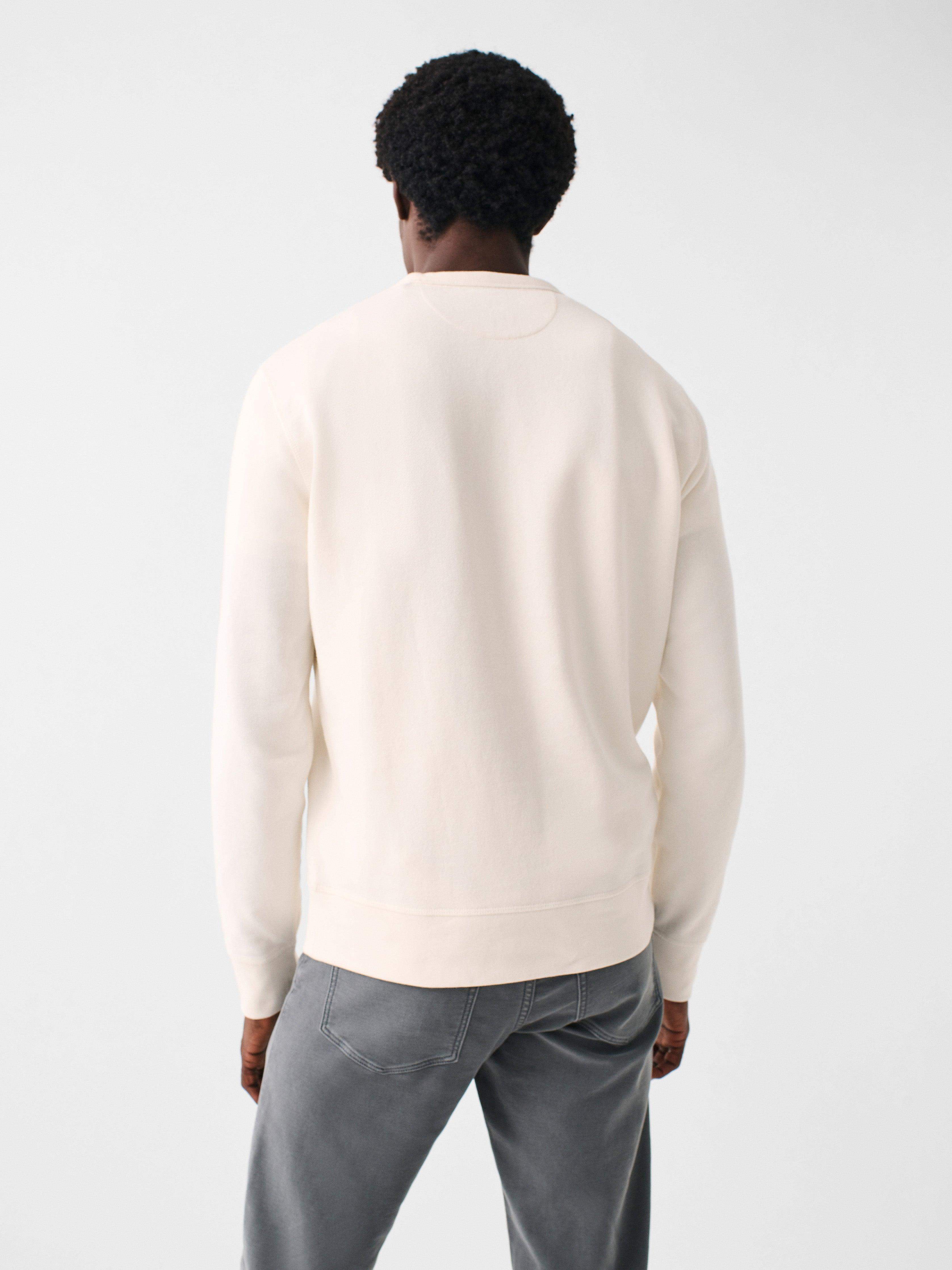 Martha's Vineyard Long-Sleeve Terry Crewneck - Solar White | Faherty Brand