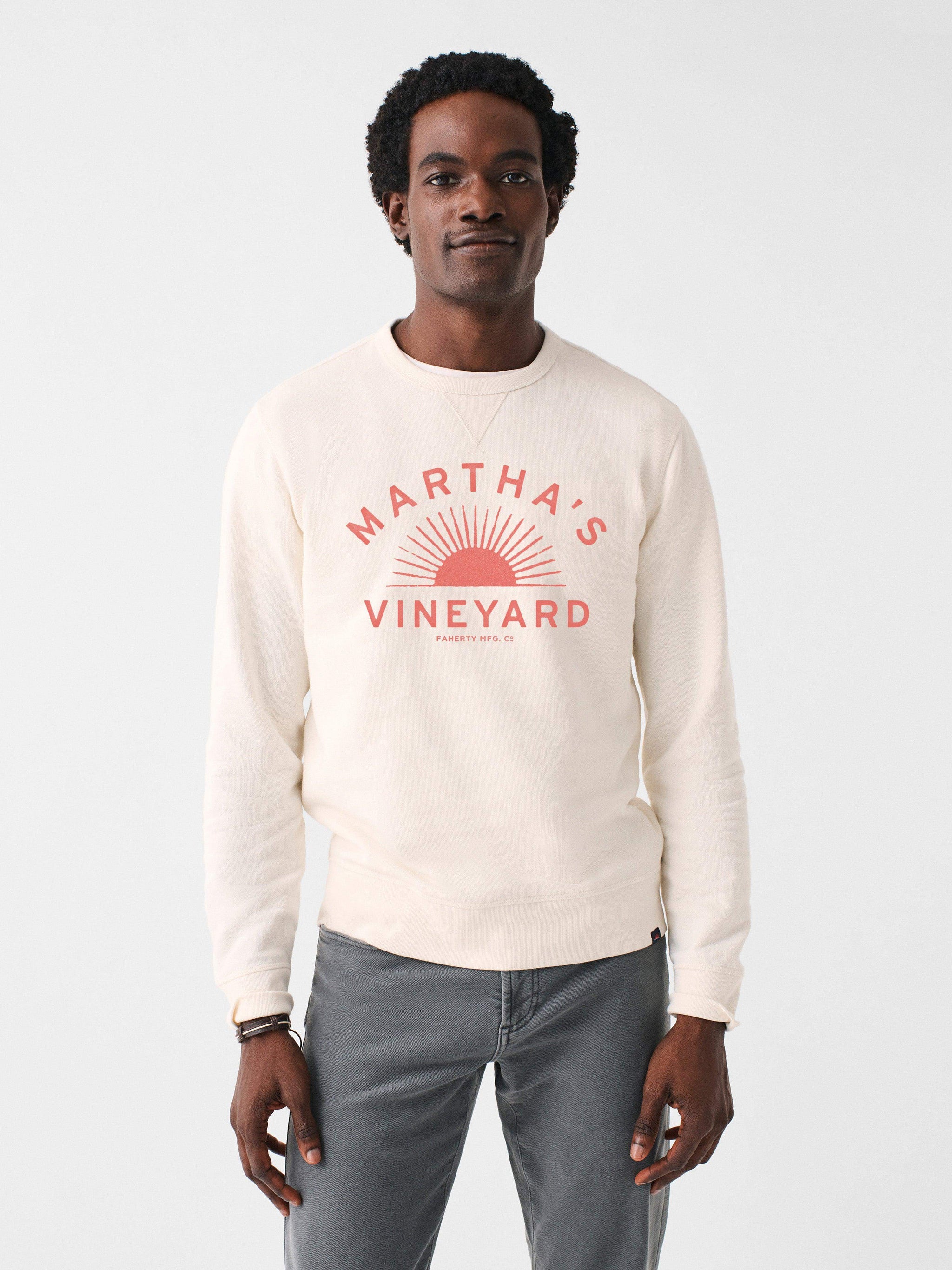 Martha's Vineyard Long-Sleeve Terry Crewneck - Solar White