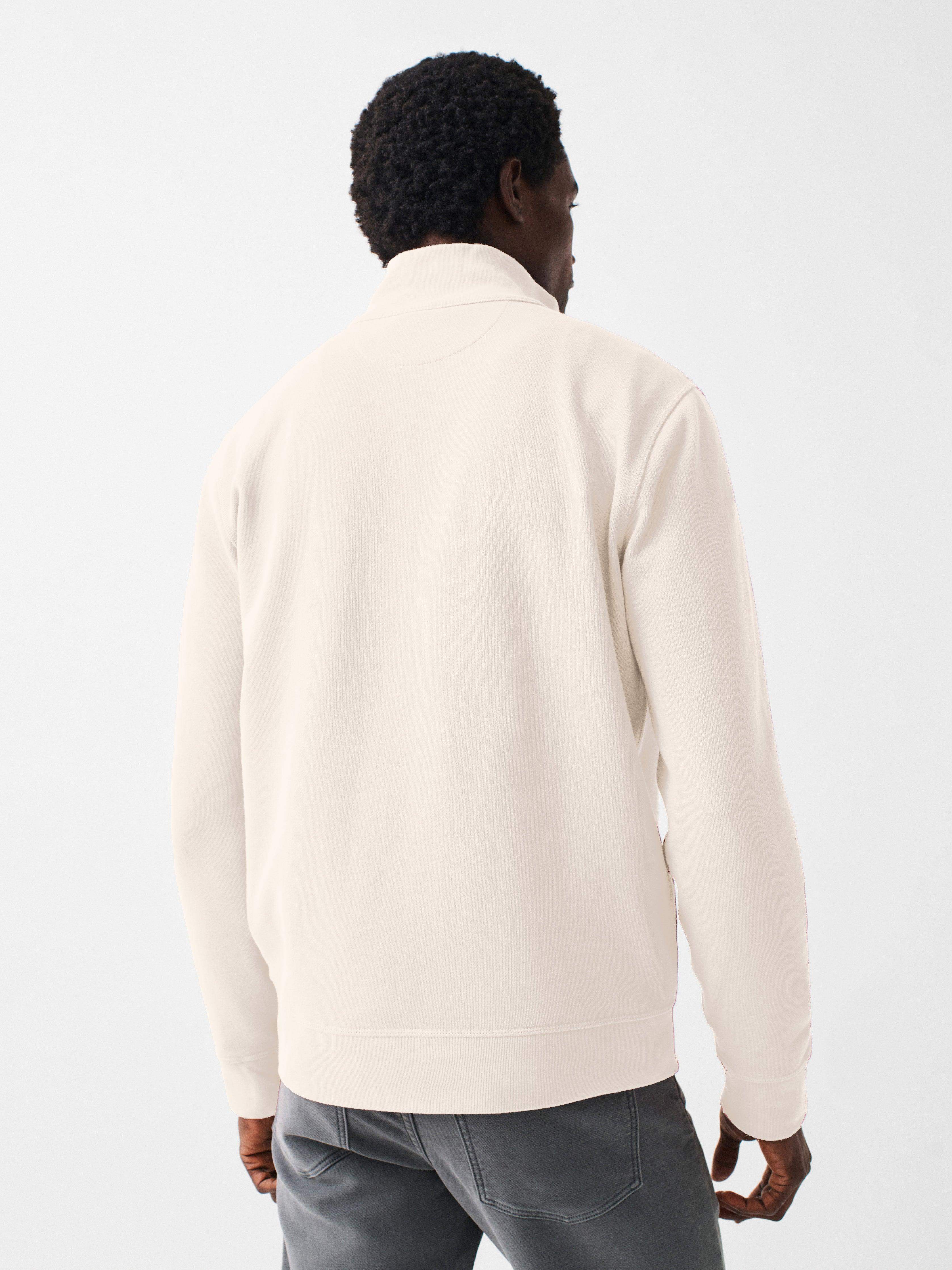 Spring Lake Long- Sleeve Terry Quarter- Zip - Solar White