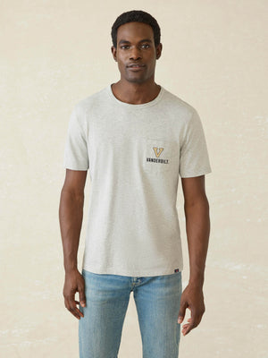 Vanderbilt University Sunwashed Regenerative Pocket Tee - Granite Heather