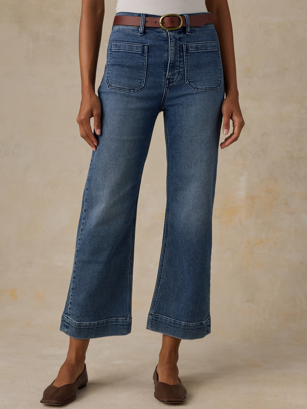 Stretch Terry Patch Pocket Ankle Pant Riverton