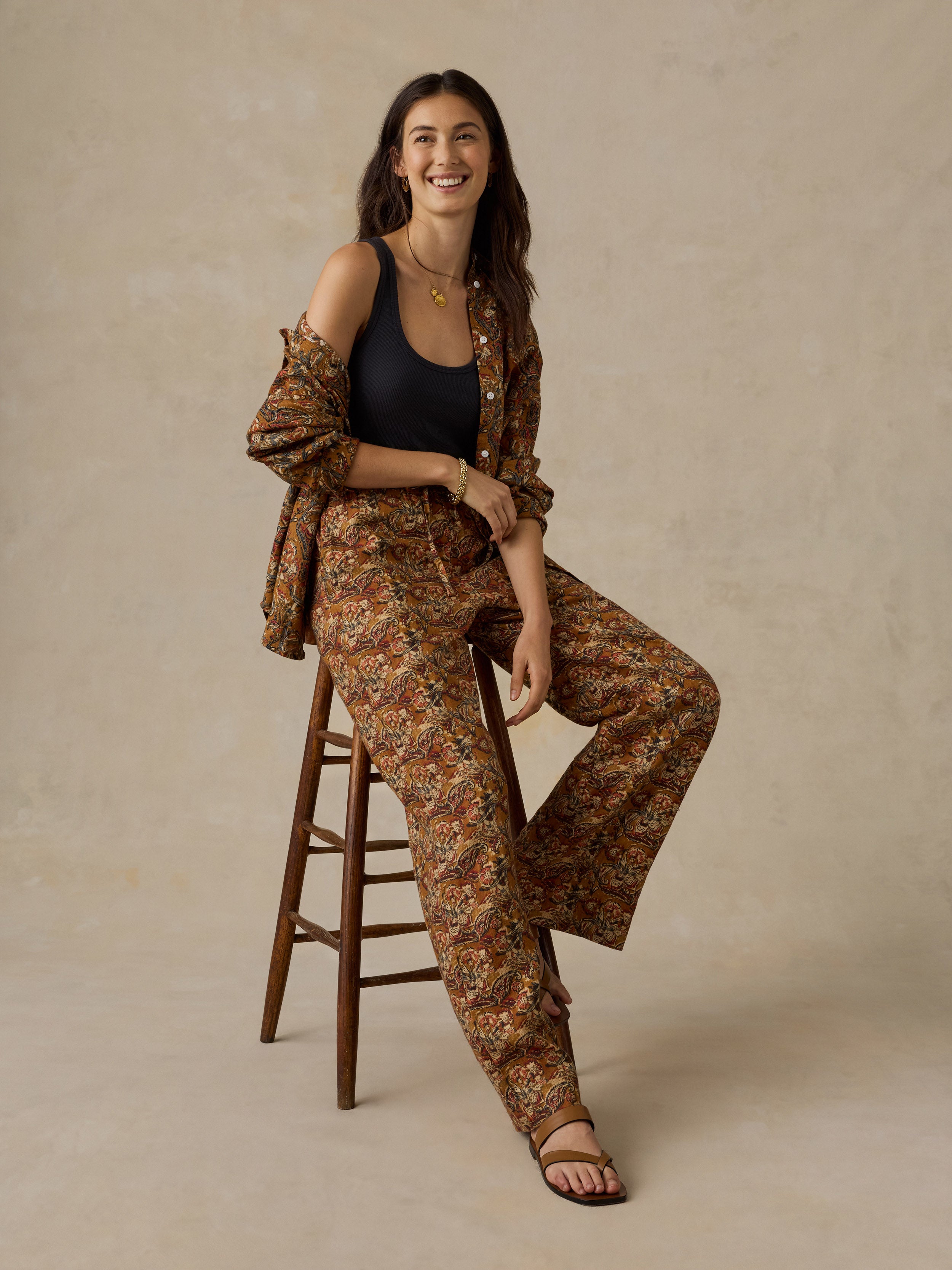 Laidback Linen Pant - Victorian Garden | Faherty Brand