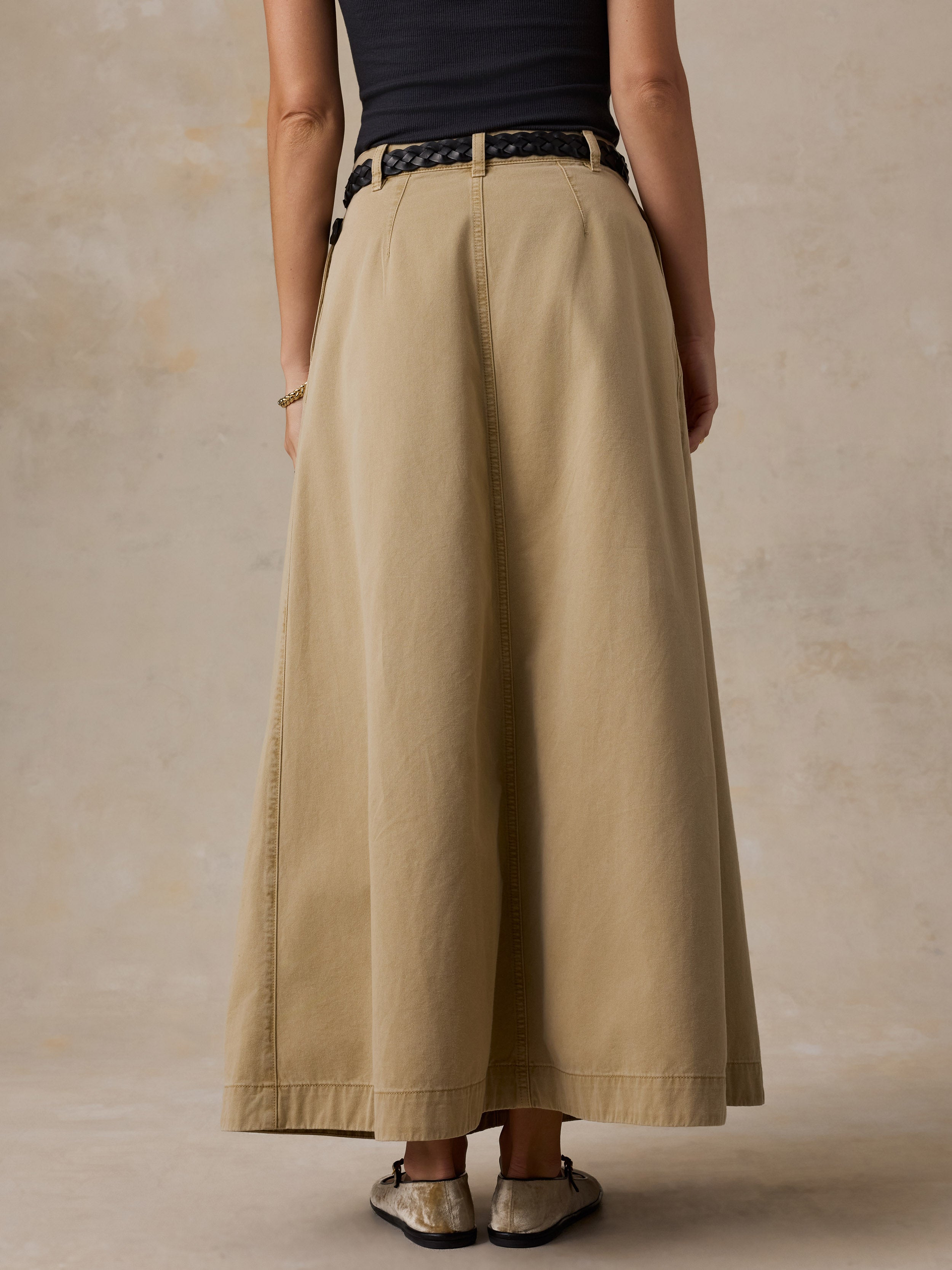 Seafarer Chino Skirt - Khaki