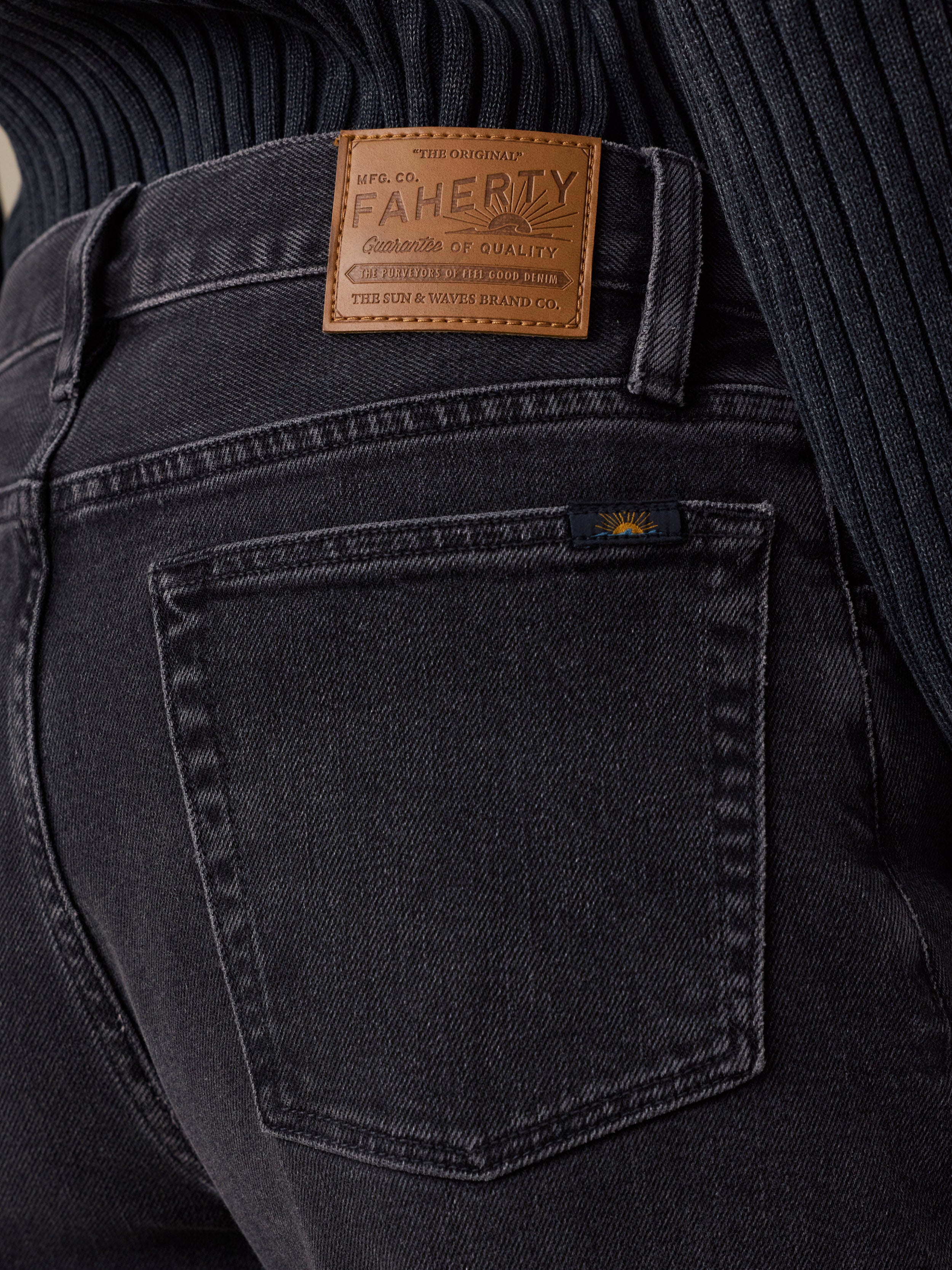 Regenerative Cotton Denim Wide Leg - Black Quarry Wash