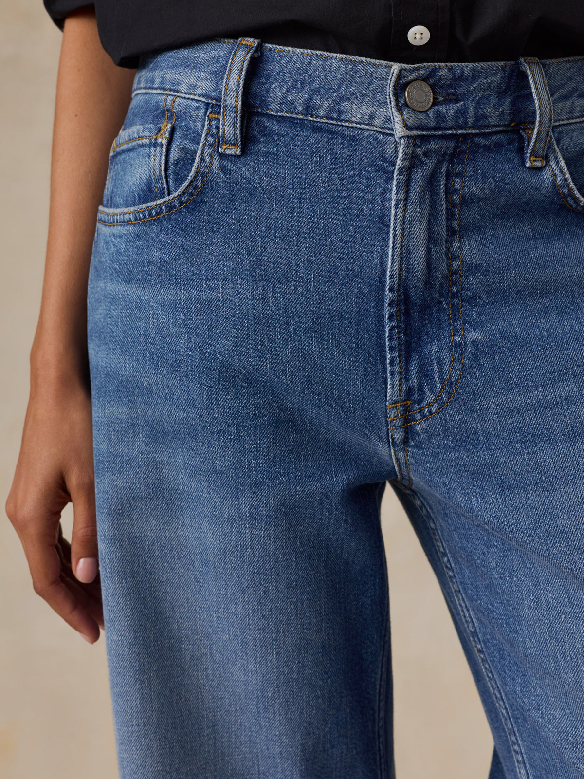 Regenerative Cotton Denim Wide Leg - Coast Bound Wash, image 4 of 6