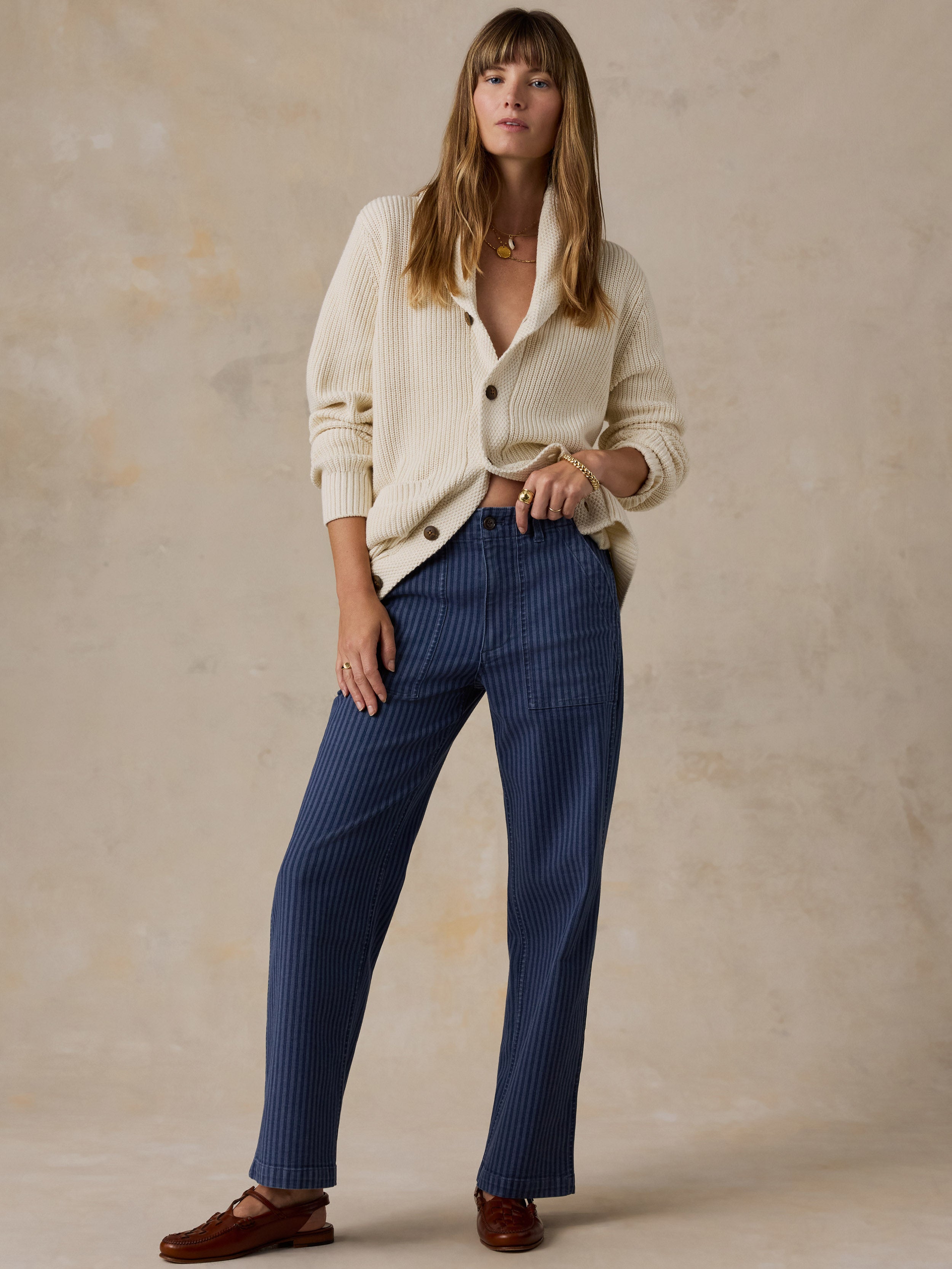Topsail Utility Pant - Riverline Stripe