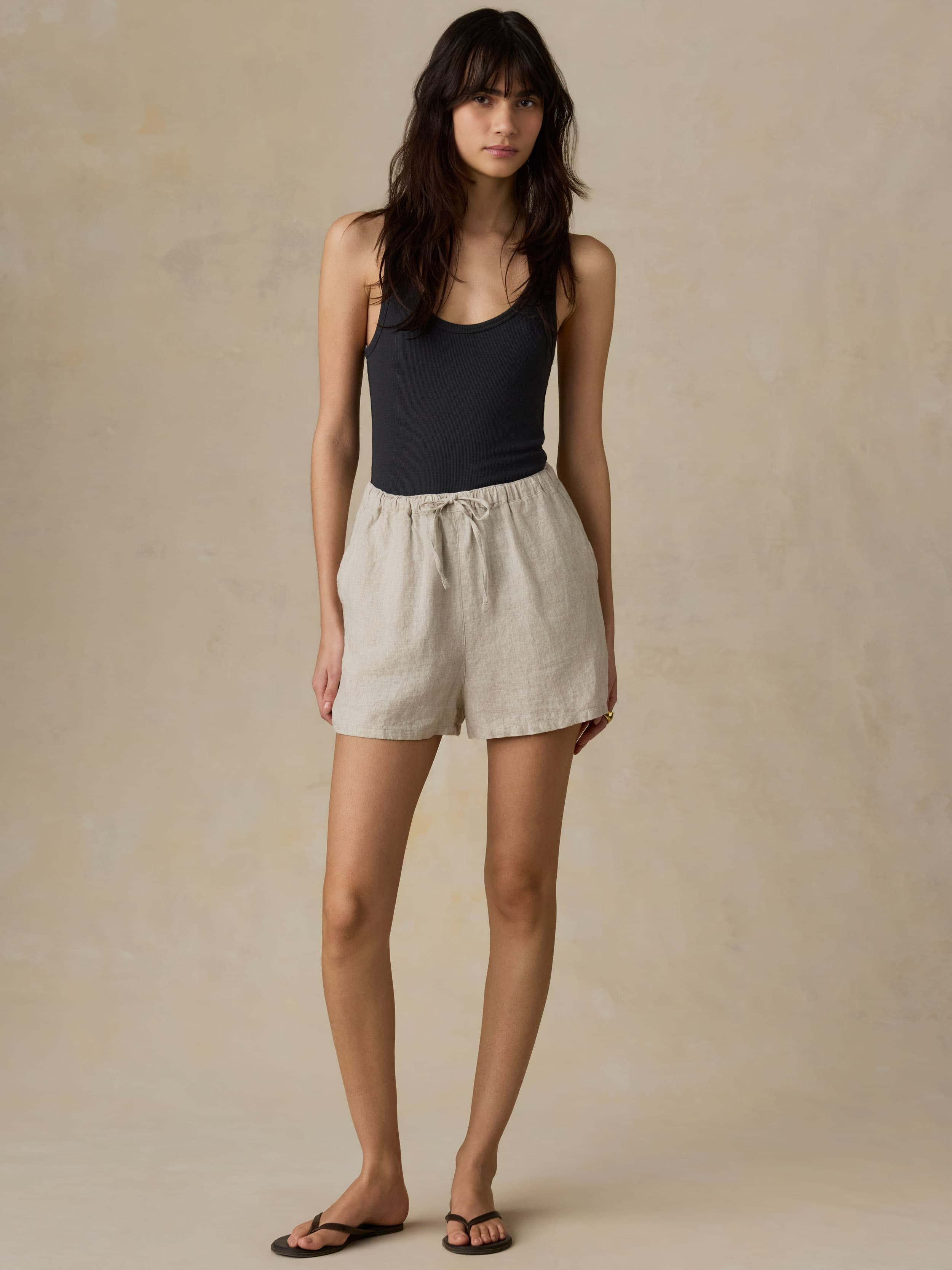  | Laguna Linen Montecito Short - Flax | Faherty Brand