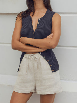 Laguna Linen Montecito Short - Flax