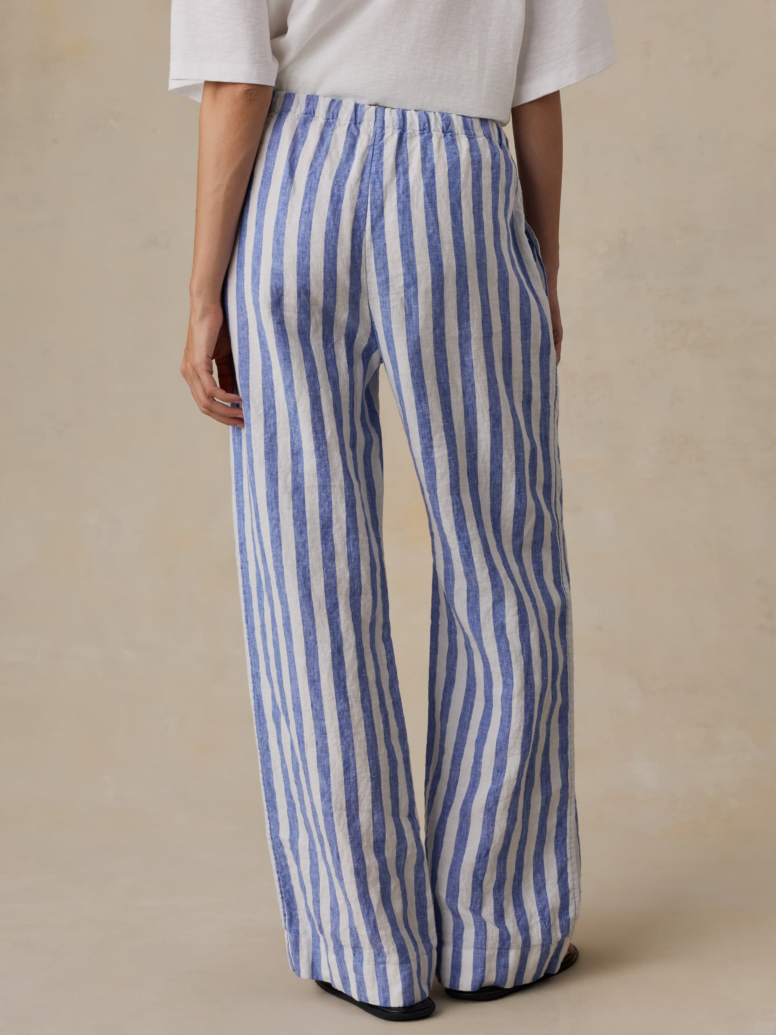 Laidback Linen Pant - Coastal Calm Stripe | Faherty Brand