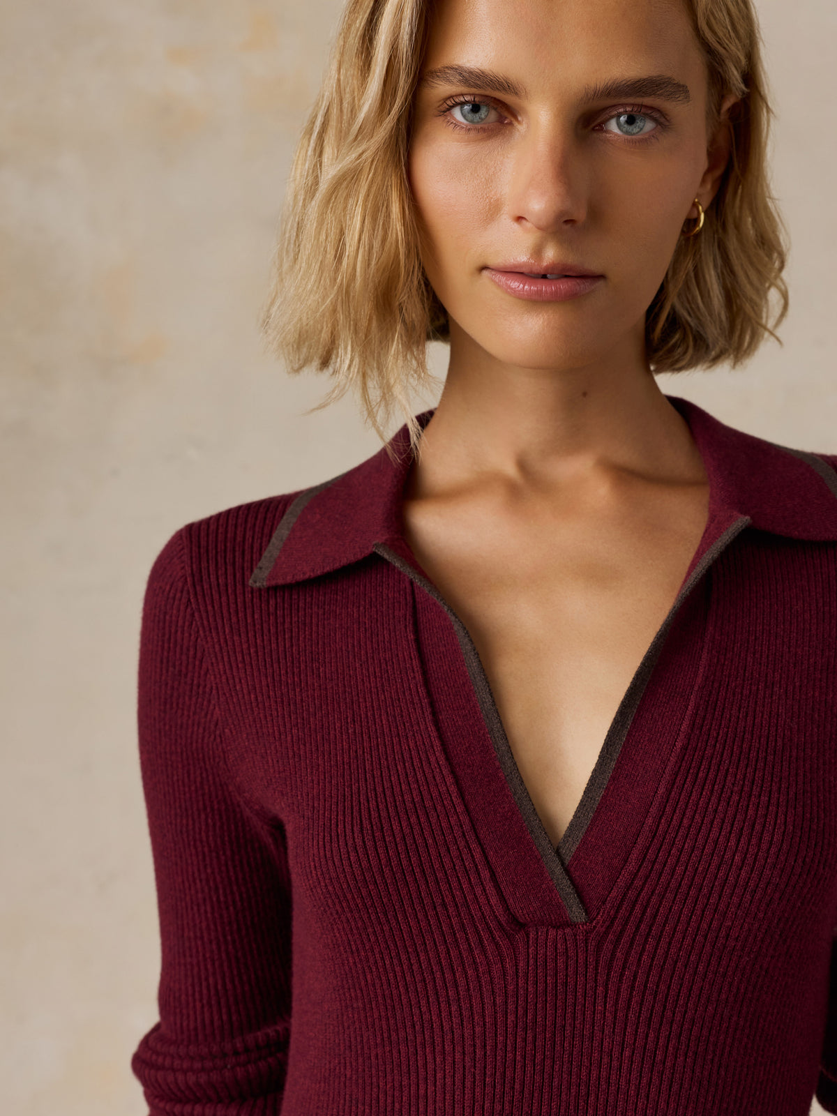 Throwback Sweater Dress - Merlot, image 6 of 7