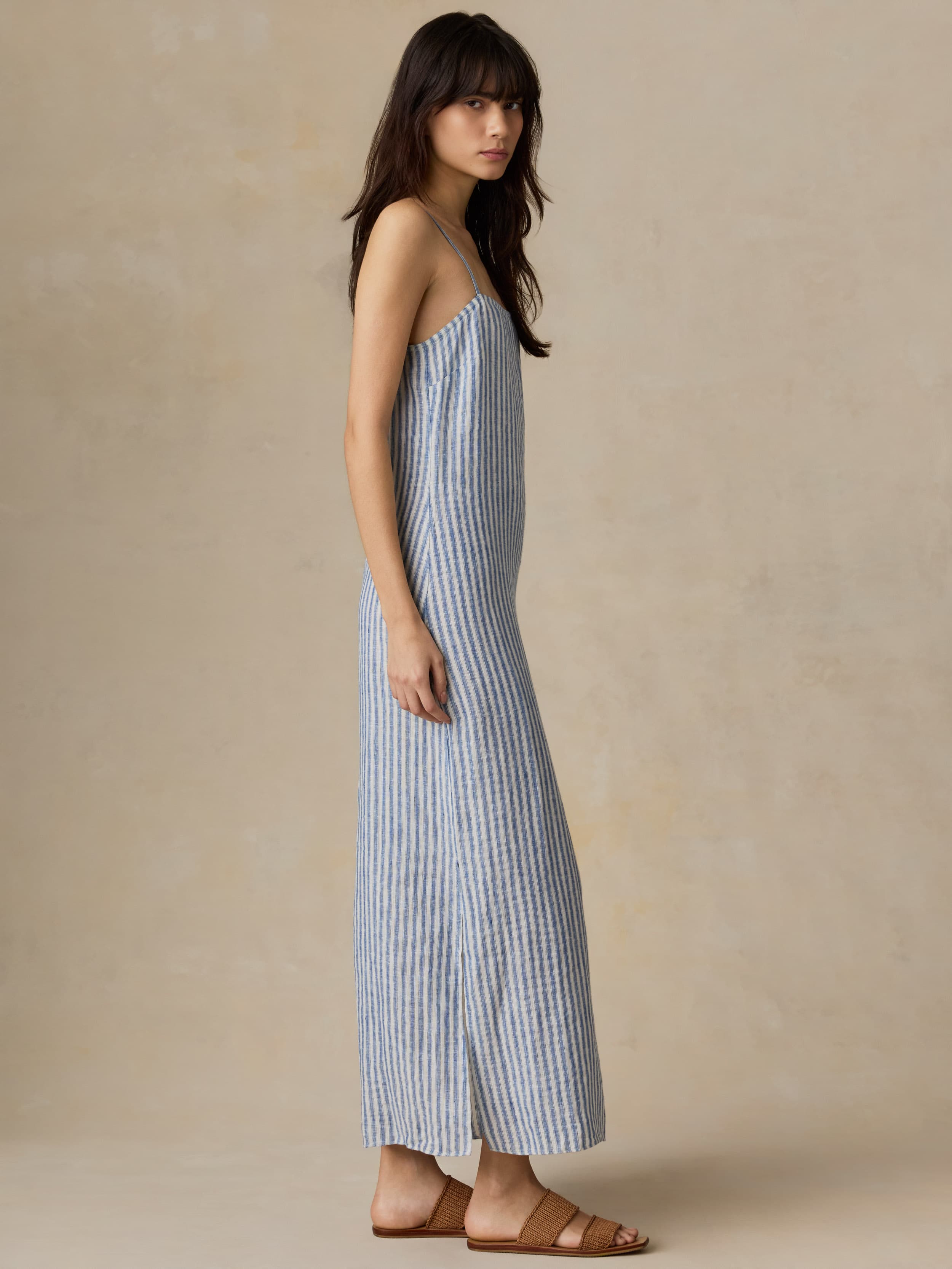 Faherty Women's Sienna Sundress - Ocean Whisper, Medium, Linen Faherty Women's Sienna Sundress - Ocean Whisper, Medium, Linen