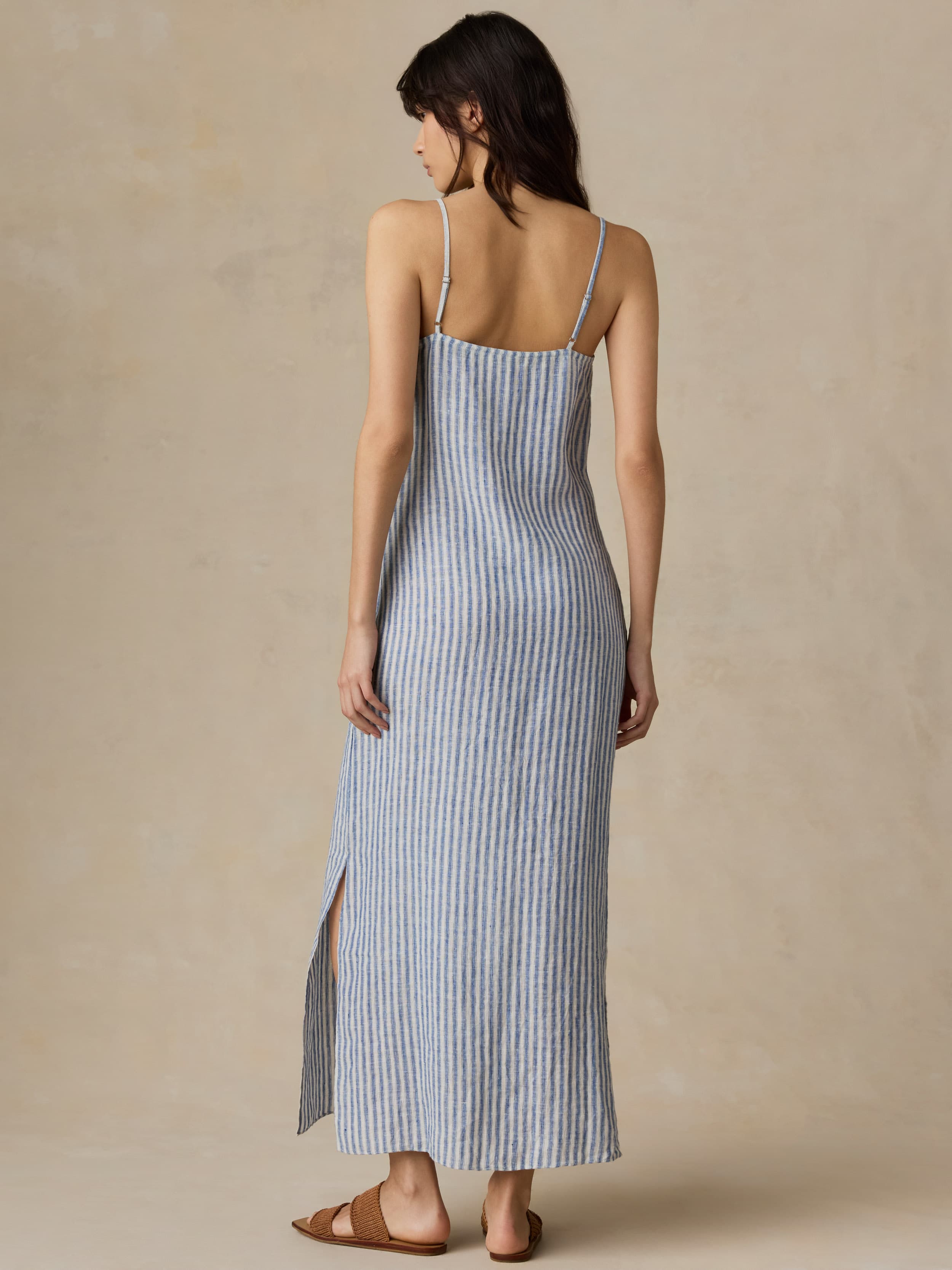 Faherty Women's Sienna Sundress - Ocean Whisper, Medium, Linen Faherty Women's Sienna Sundress - Ocean Whisper, Medium, Linen