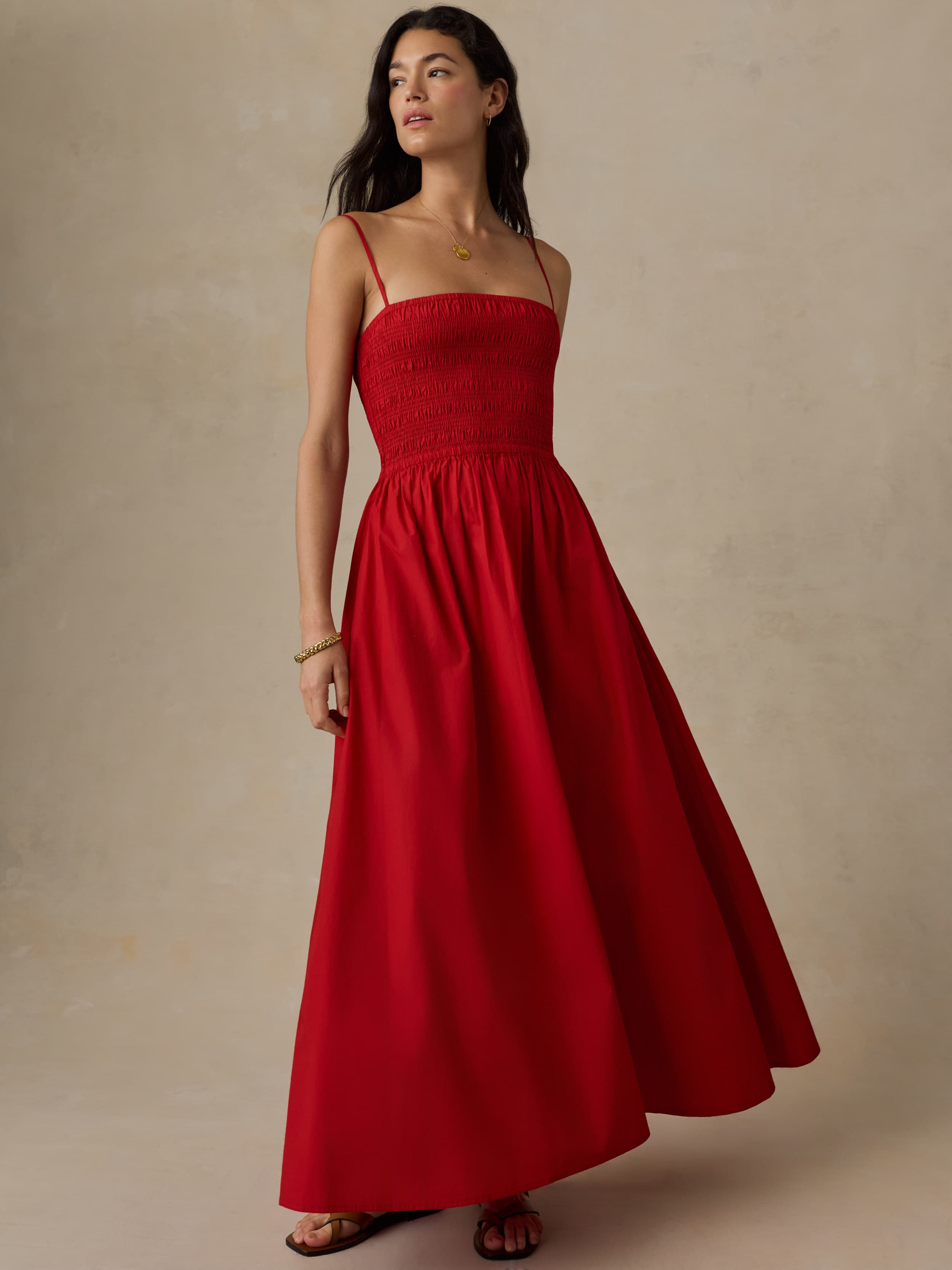 Coastal Poplin Lucia Dress - Tango Red Coastal Poplin Lucia Dress - Tango Red