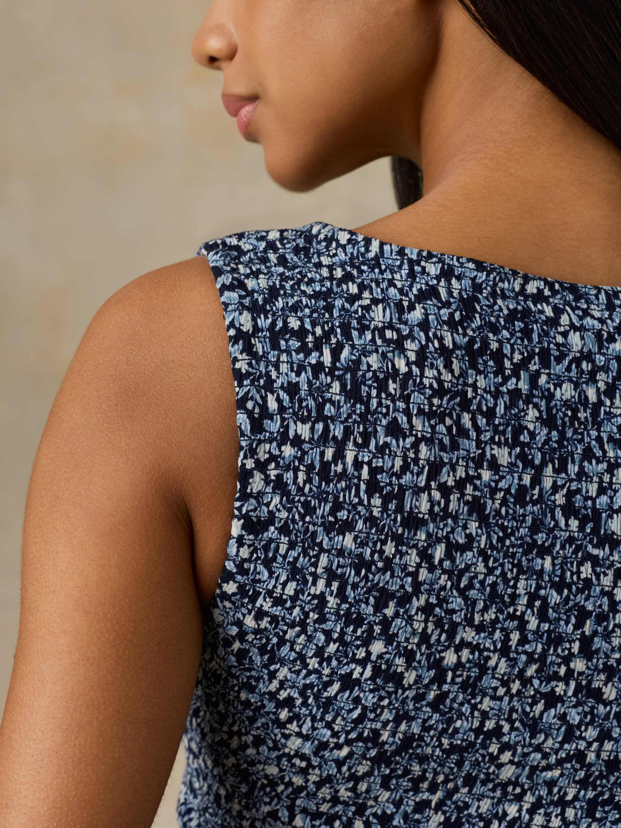  | Sophia Smocked Dress - Coastal Bloom | Faherty Brand